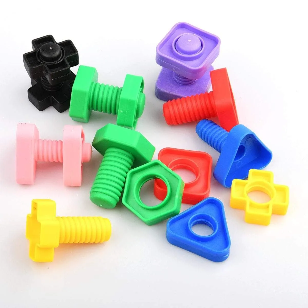 12PCS Montessori Learning Education Math Toys Kids Match Smart Eggs Screws 3D Puzzle Game For Children Educational Toys