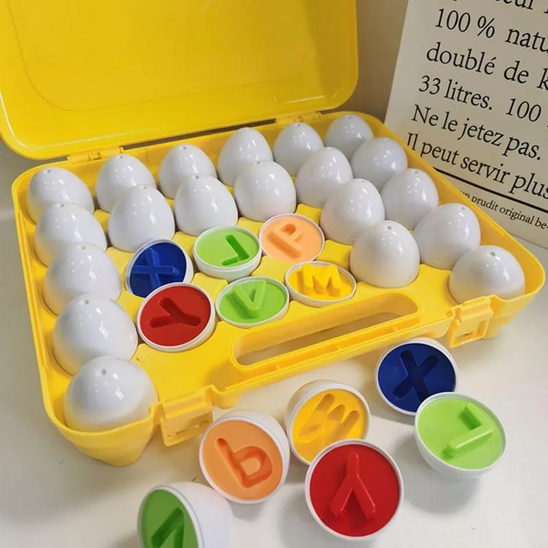 12PCS Montessori Learning Education Math Toys Kids Match Smart Eggs Screws 3D Puzzle Game For Children Educational Toys