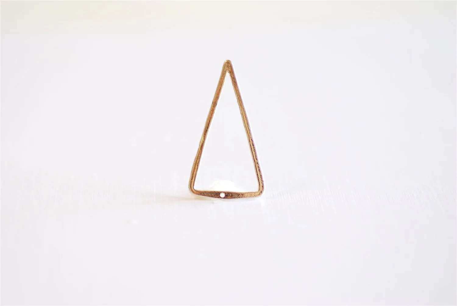 925 Sterling Silver Open Triangle Connector Charm- 925 Sterling Silver Triangle, Triangle Connector Spacer, Isosceles Triangle, Link, 219