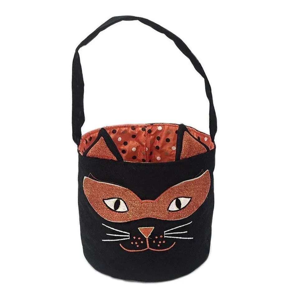 Black Cat Halloween Basket