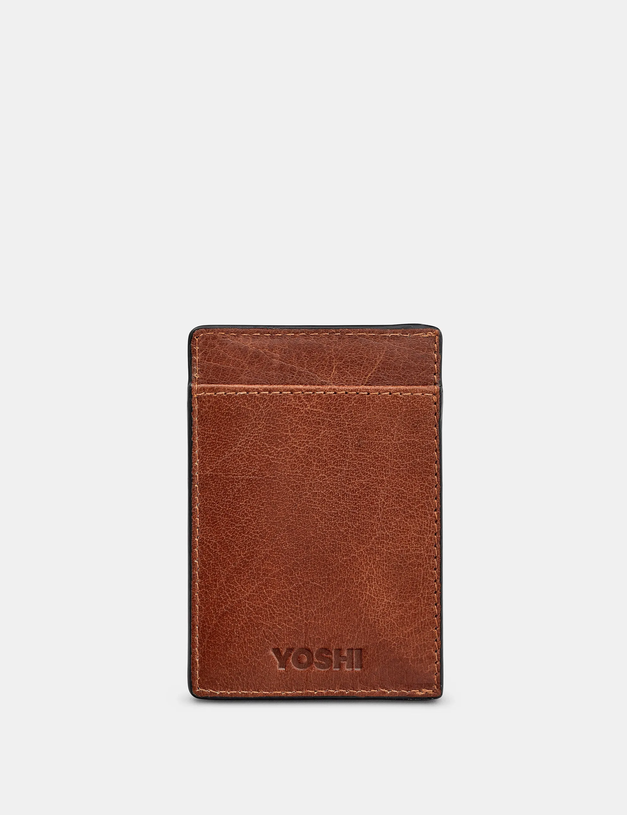 Brown Leather Compact Card Holder