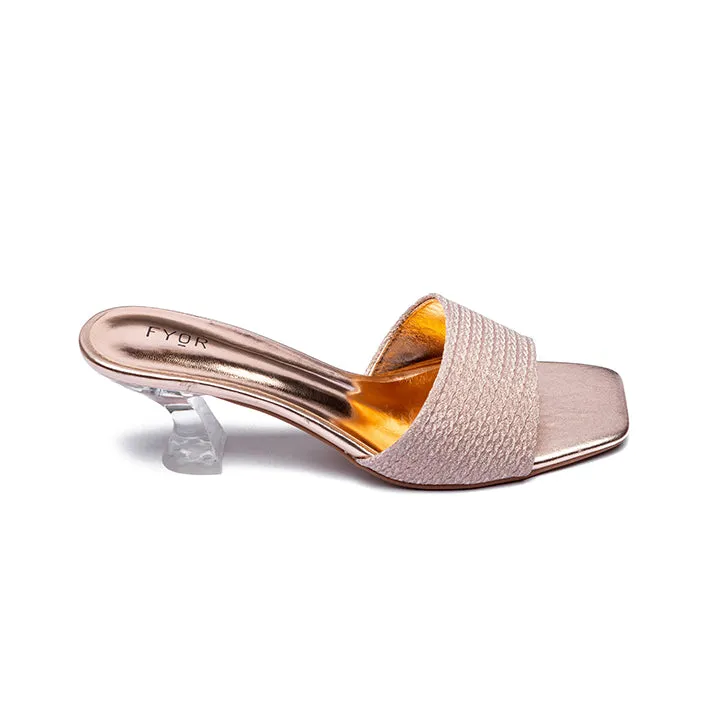 Clear Mid Heel Mule HL 113