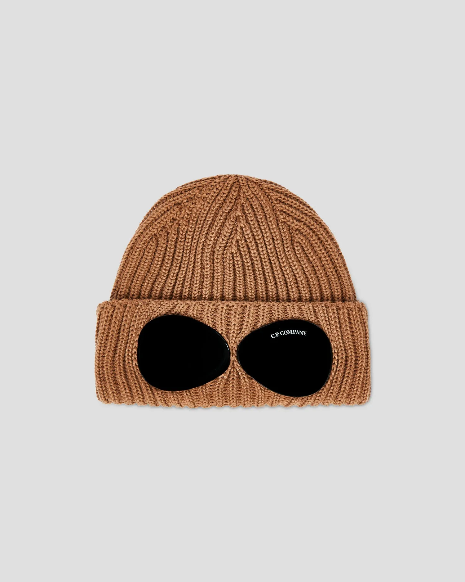 C.P. Company Merino Wool Goggle Beanie / Bronze Brown