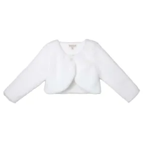 Designer Kidz - Sarah Faux Fur Jacket - Ivory