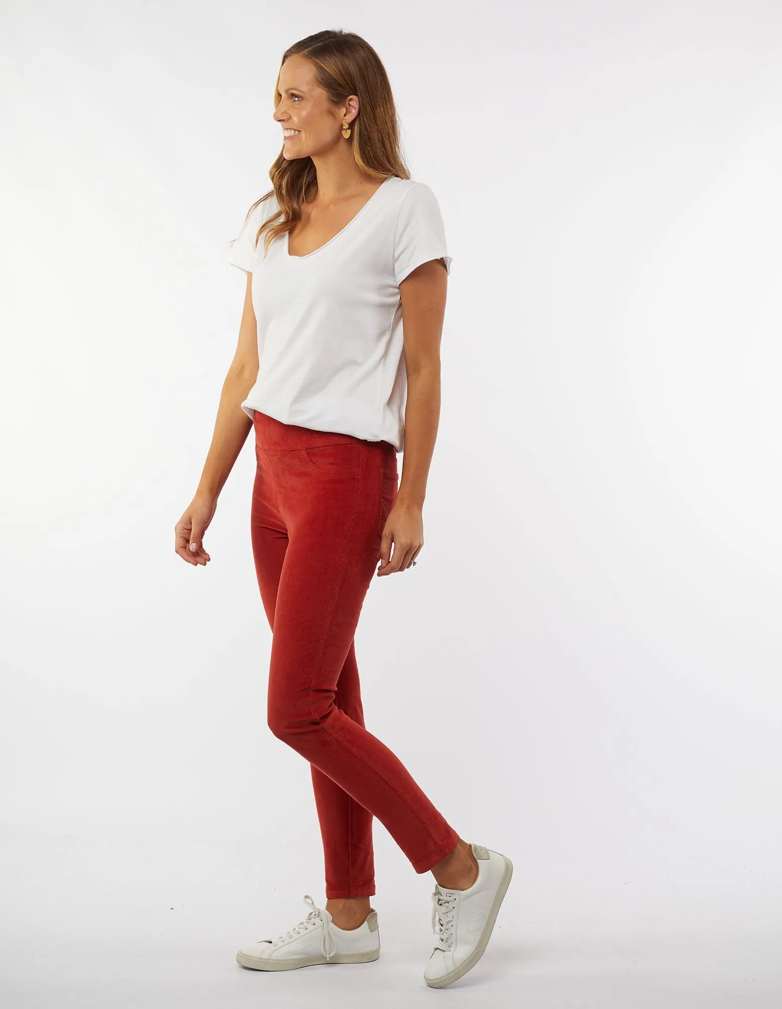 Elm  - Leila Cord Pant - Rust