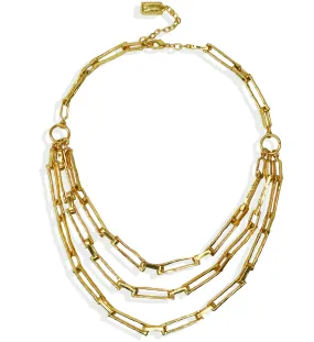 Elongated Links Multi Layers Necklace