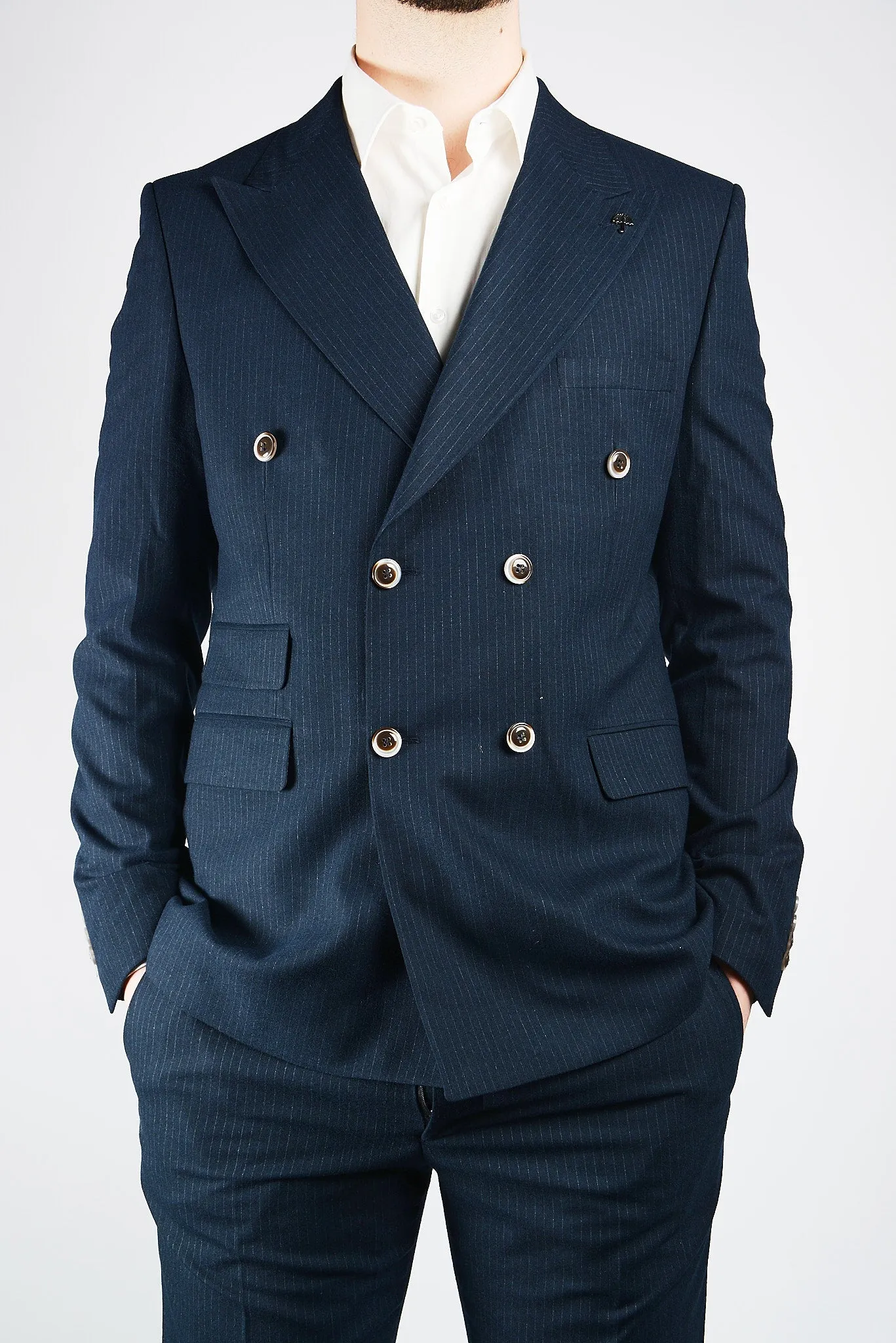 EURO PINSTRIPE BRUSHED DB BLAZER