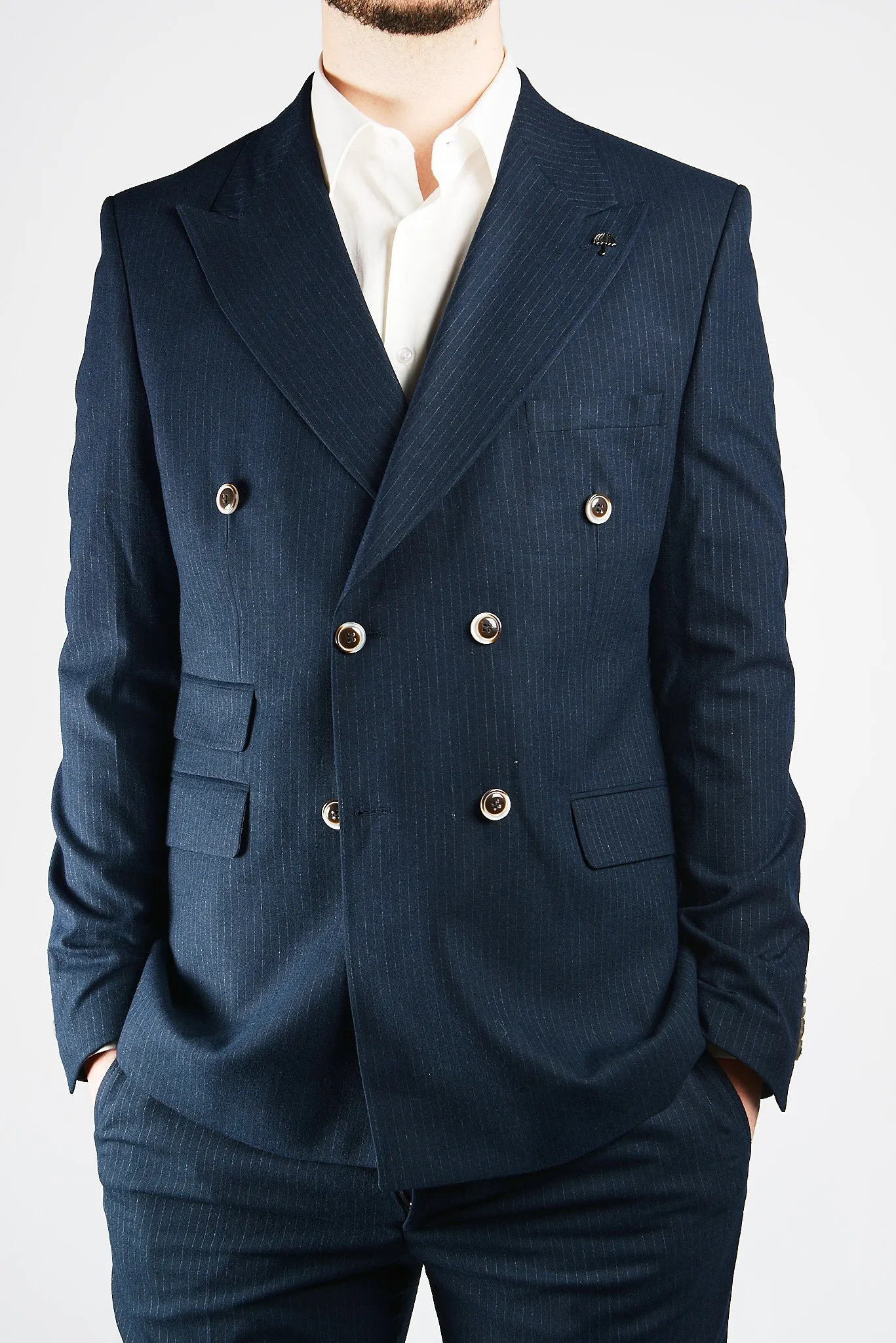 EURO PINSTRIPE BRUSHED DB BLAZER