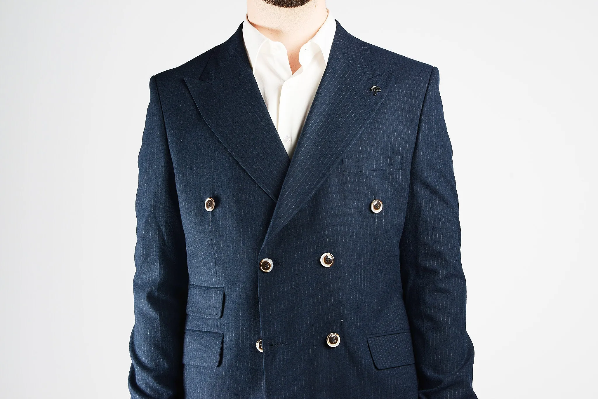 EURO PINSTRIPE BRUSHED DB BLAZER