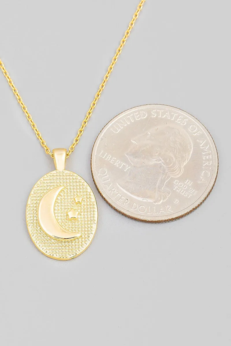 FMN136 Oval Moon Brass Silver