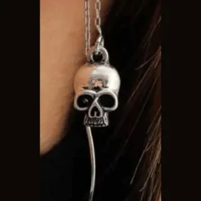 Funky Skull Threader Earrings