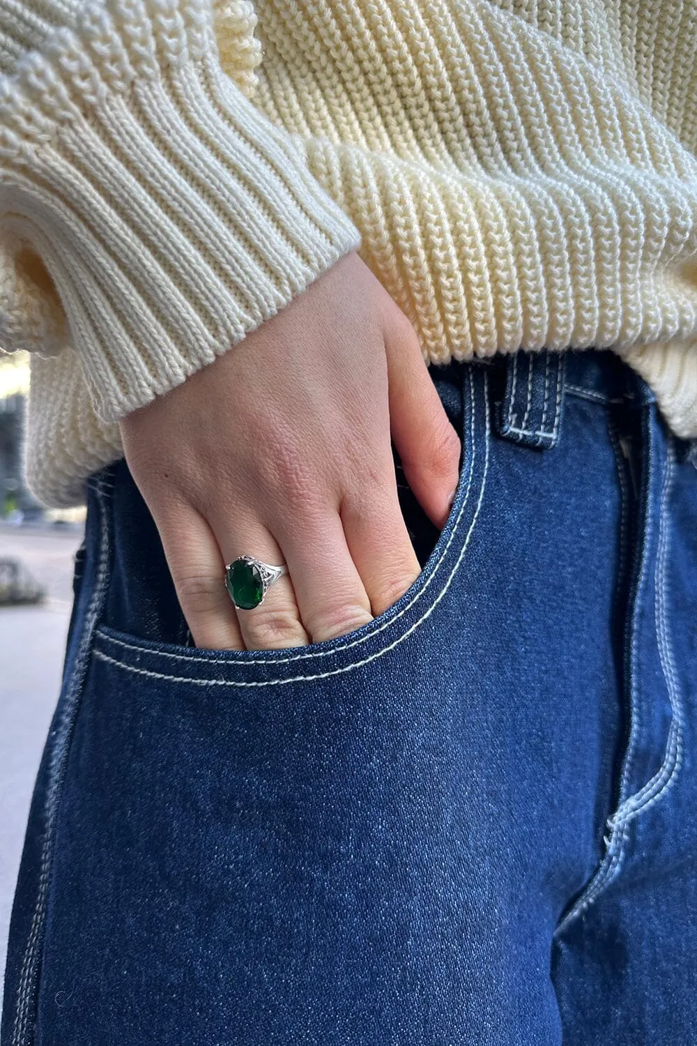 Green Stone Ring