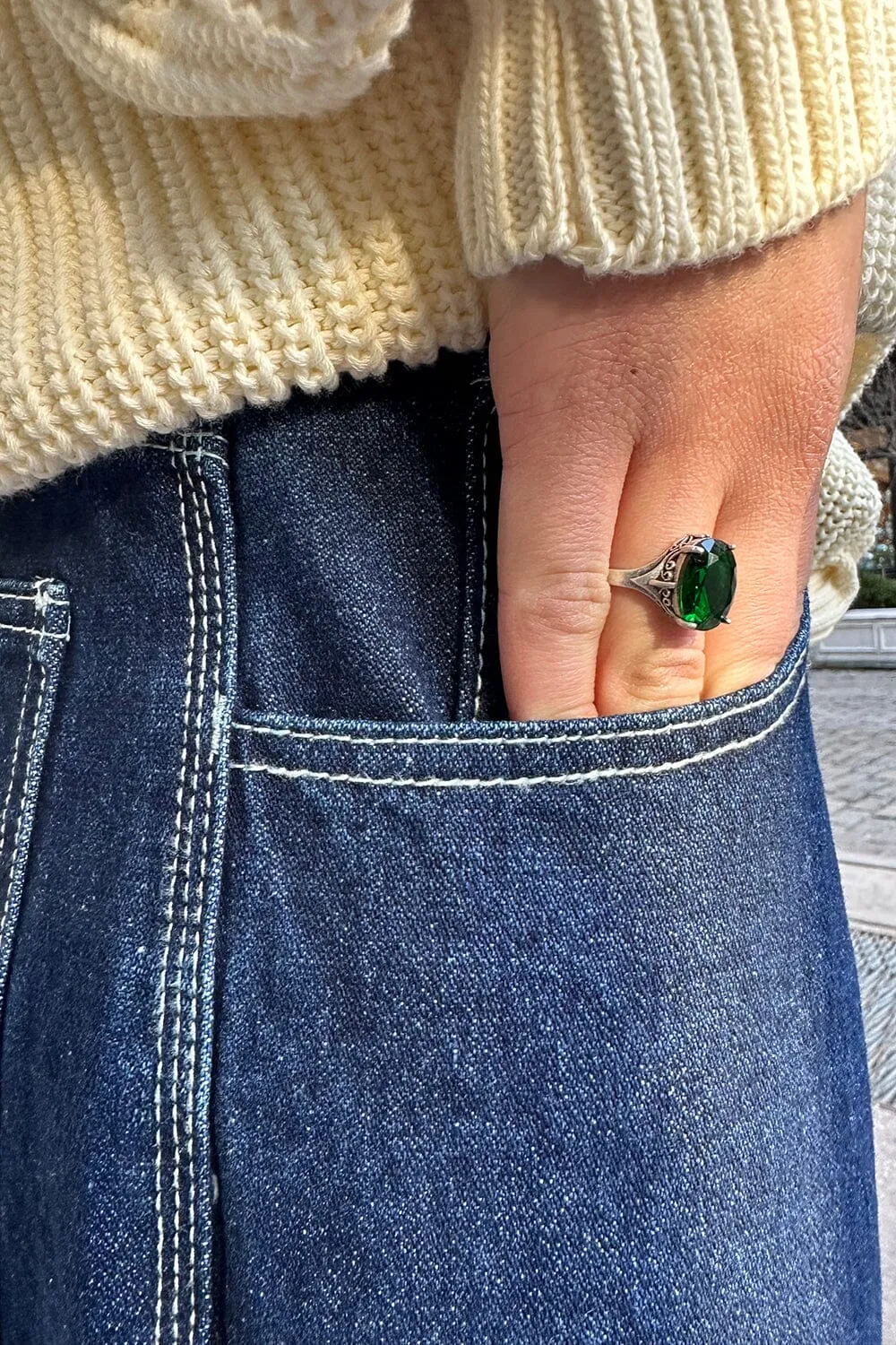 Green Stone Ring