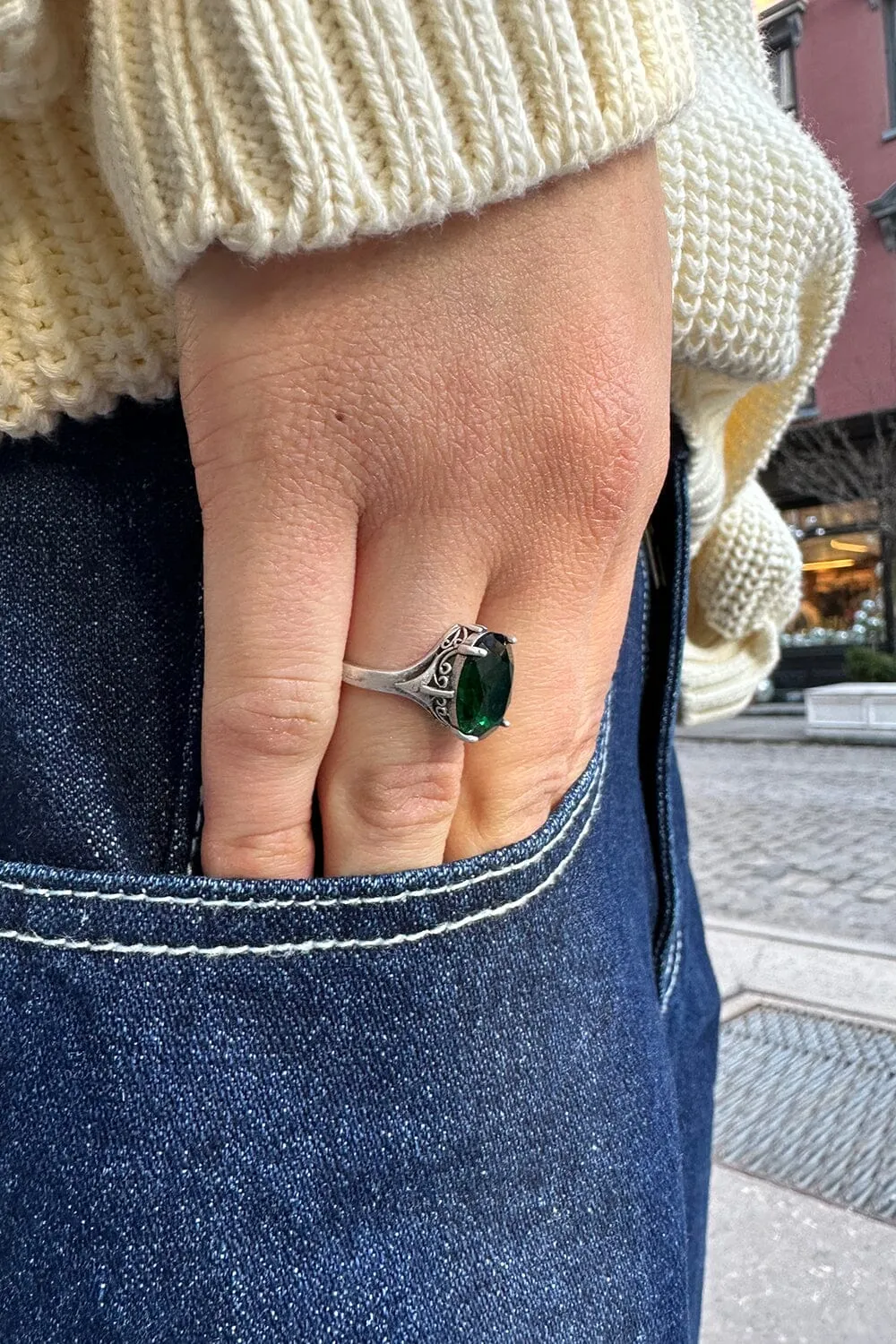 Green Stone Ring