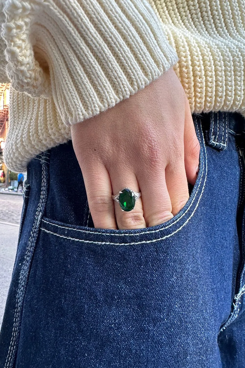 Green Stone Ring