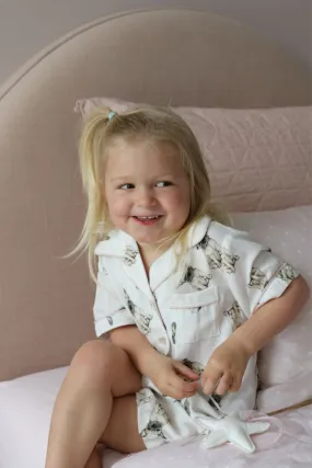 Kids Pyjama Set - Jerry The Frenchie with Blush Piping