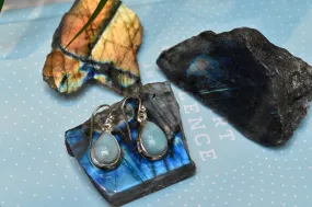 Larimar Ari Earrings - Teardrop