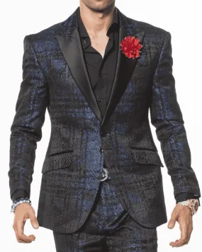 Men's fashion Suit-Fabio Blue - Prom - Suits - Mens