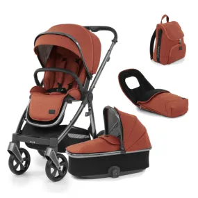 Oyster 3 Stroller Complete Bundle - Gun Metal / Ember