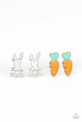 Paparazzi Accessories - EASTER BUNNY EGG CHICK CARROT PEARL & RHINESTONE #SS12 - Starlet Shimmer Earrings