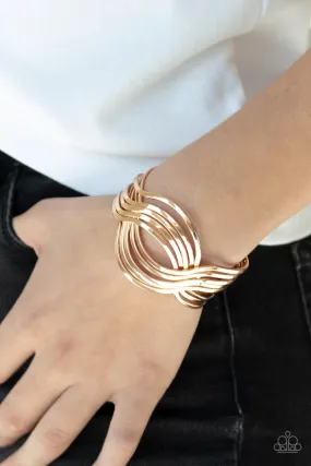 Paparazzi Curvaceous Curves - Gold Cuff Bracelet