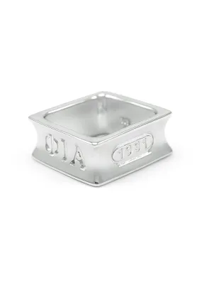 Phi Iota Alpha Sterling Silver Square Ring