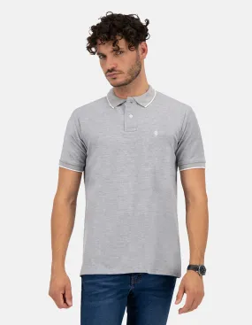 Playera Tipo Polo Regular Fit Para Hombre - Gris