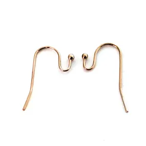 Rose Gold Stainless Steel Ear Wire,  Earrings Hooks, Easy Attach, Easy Change Style, 50 Pieces, #1348 RG