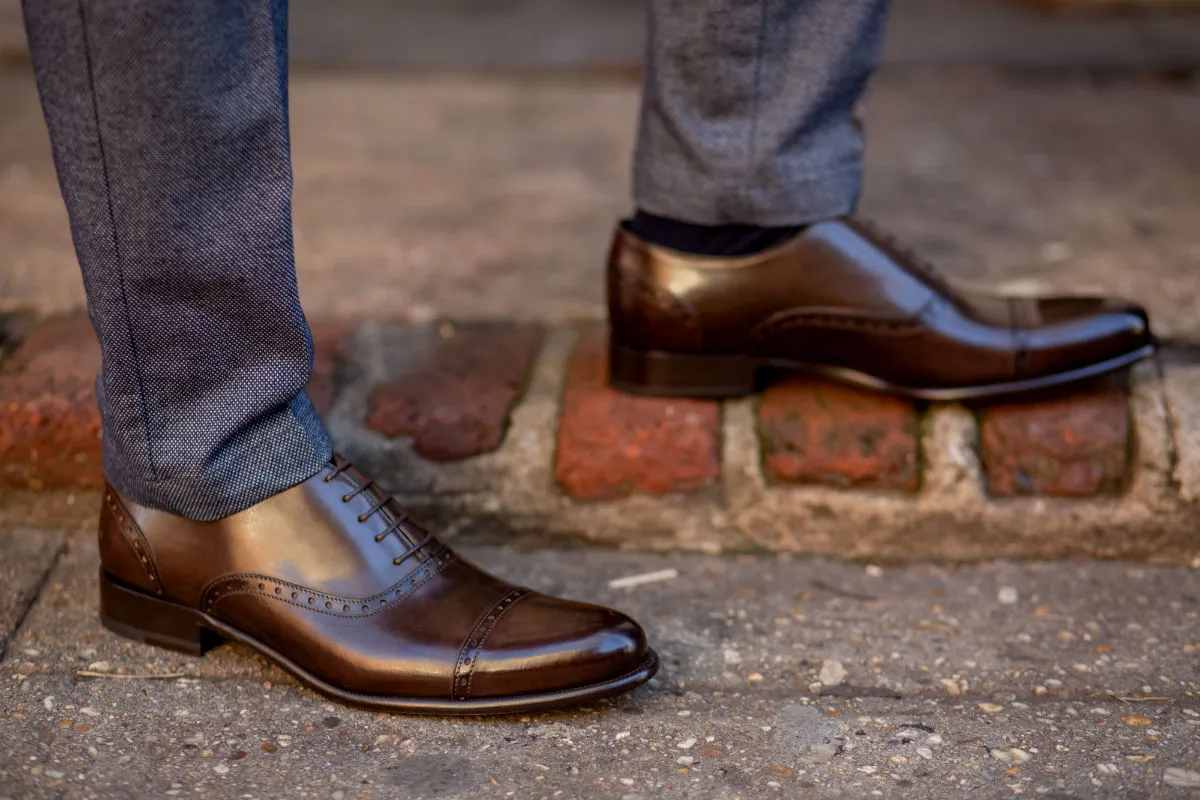 The Brando Semi-Brogue Oxford - Chocolate