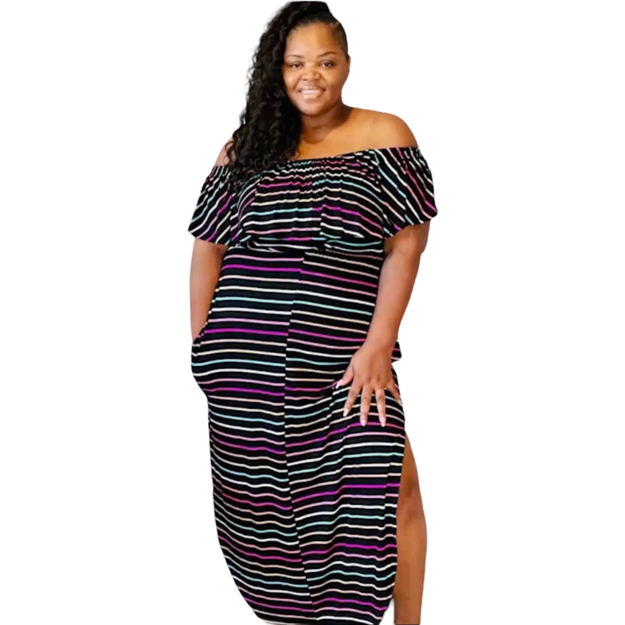 The Gracie Striped Maxi Dress