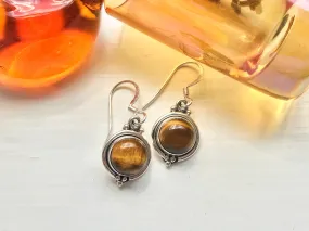 Tiger's Eye Ari Dot Earrings