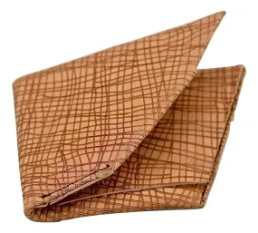 Wallet Rhomboid | tan cross hatch | calf